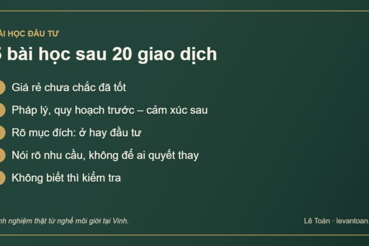 Giá rẻ chưa chắc đã tốt – 5 bài học mua nhà đất tôi rút ra sau 20 giao dịch