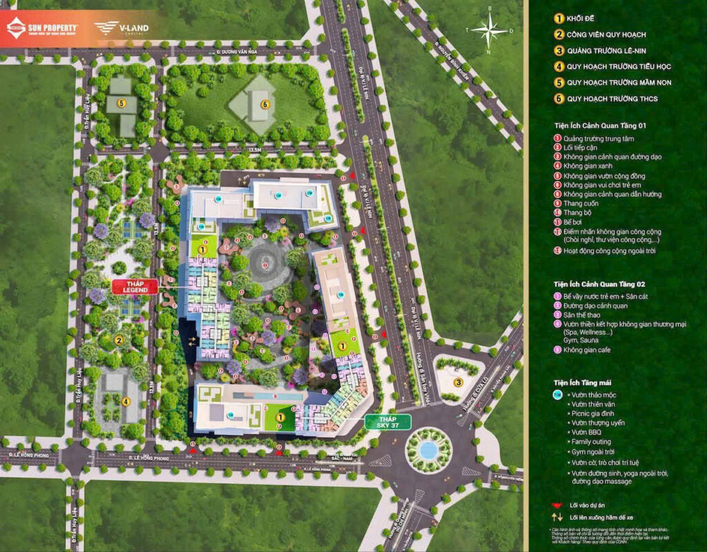 Mặt bằng tổng thể Sun Glory Residence lô HH01 Trường Vinh