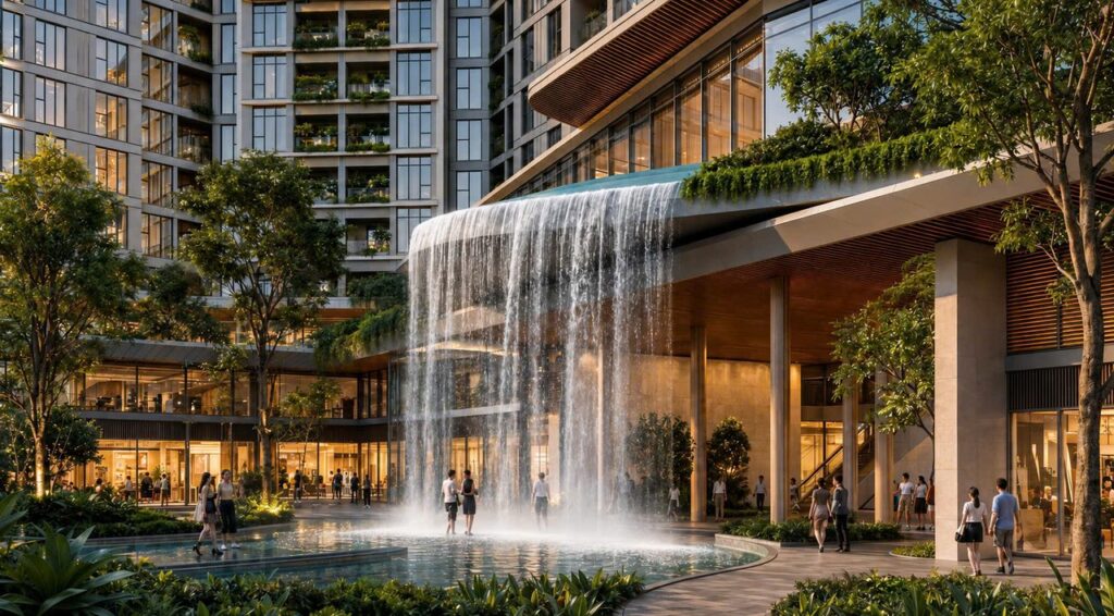 Phối cảnh toà tháp Sun Glory Residence có vườn trên cao